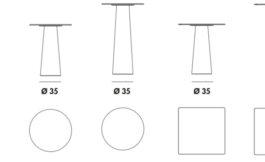 Стол от фабрики Sovet Italia модель Totem Bar Table