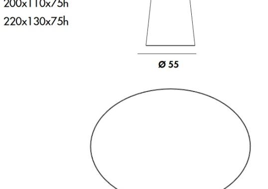 Стол Sovet Italia Totem Elliptical image 2
