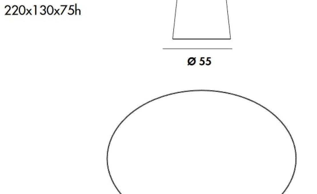Стол от фабрики Sovet Italia модель Totem Elliptical Table