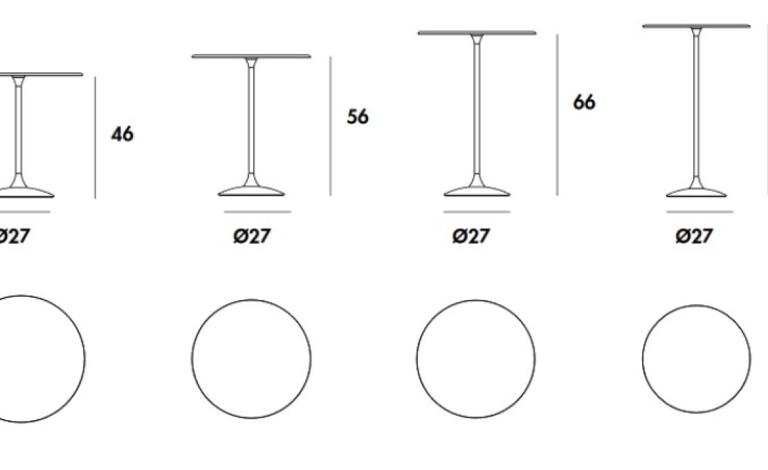 Журнальный столик от фабрики Sovet Italia модель Tulip 